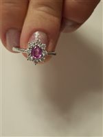 Santa Maria di Sala - Via Caltana 169 - Ringe Dal Maso Gioielli Dame in Weißgold Zaffiro rosa 0.60 Ct ANE 02175 - ANE 02175